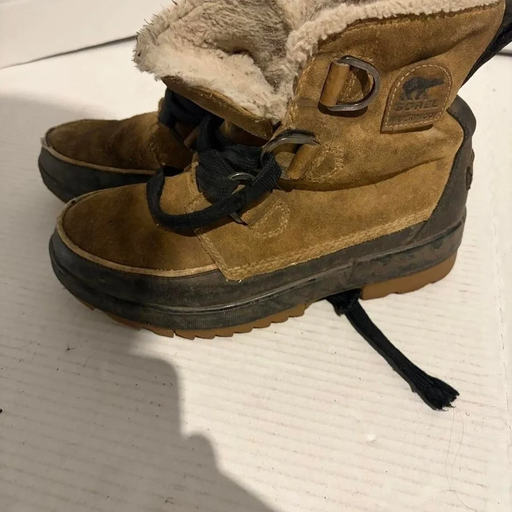 Sorel Caribou Waterproof Winter Boots Womens 7.5 Tan Brown NL3425-373